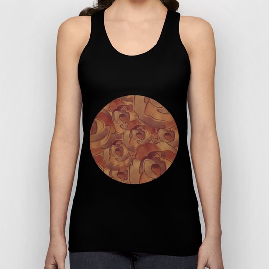 Old Paper Roses Pattern Unisex Tank Top
