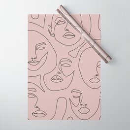 Blush Faces Wrapping Paper