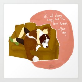 Dog love Art Print