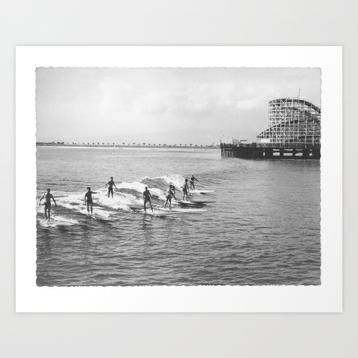 Long Beach Surfers 1930s Art Print