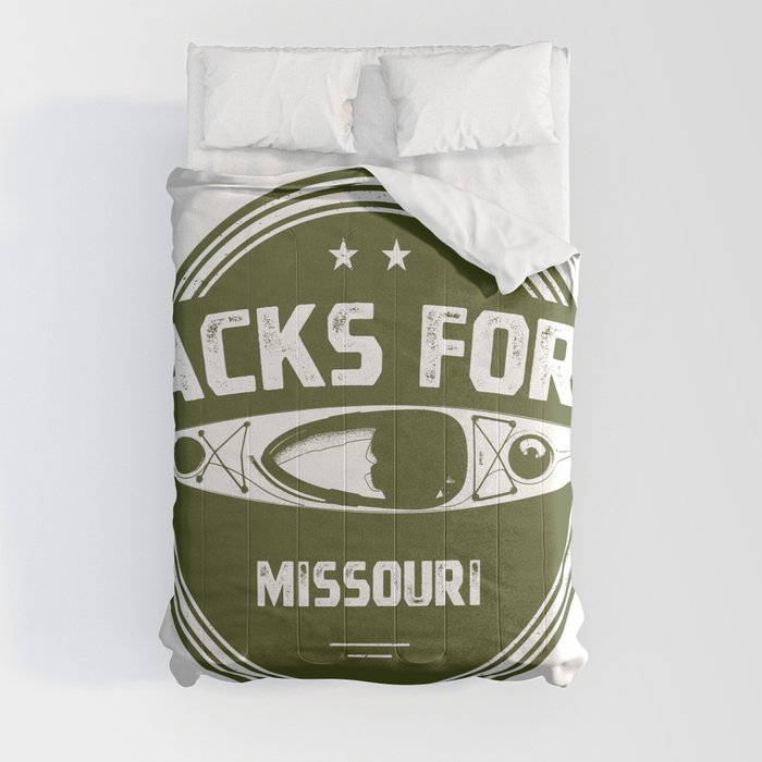 Jacks Fork River Missouri Kayaking Comforter