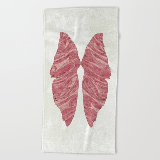 Abstract Butterfly Wings Design Beach Towel