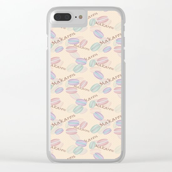 Sweet French pastries. Macaron. Clear iPhone Case