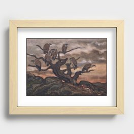 Vultures on a Tree Recessed Framed Print