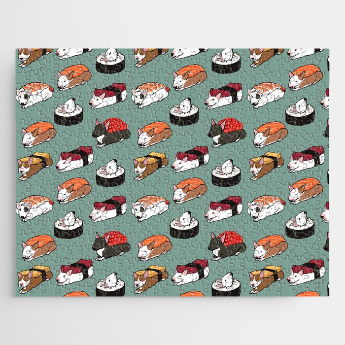 Sushi Bull Terrier Jigsaw Puzzle