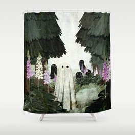 Foxglove Ghosts Shower Curtain