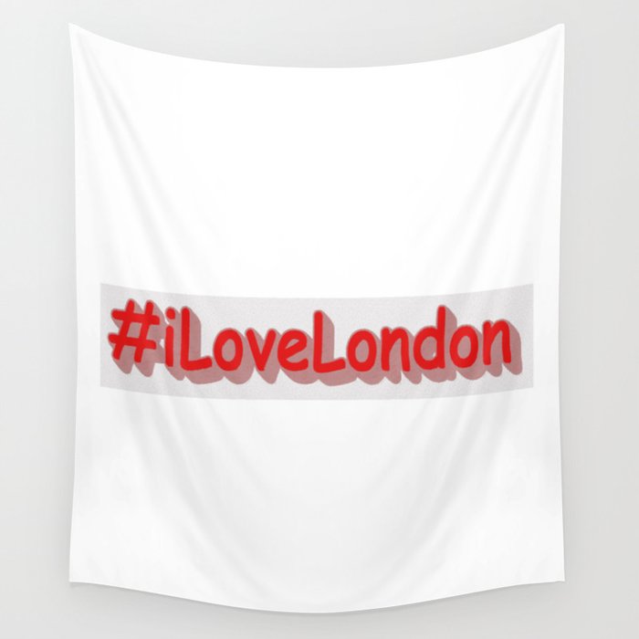 "#iLoveLondon" Cute Design. Buy Now Wall Tapestry