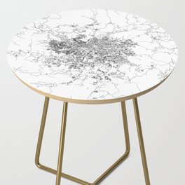 Tegucigalpa White Map Side Table