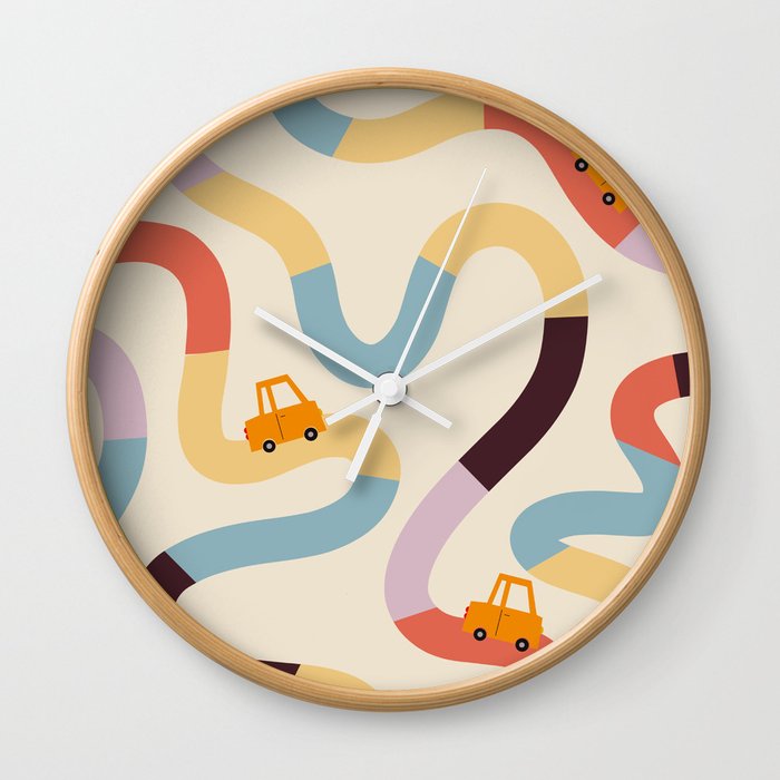 Whimsy Wheels Wall Clock
