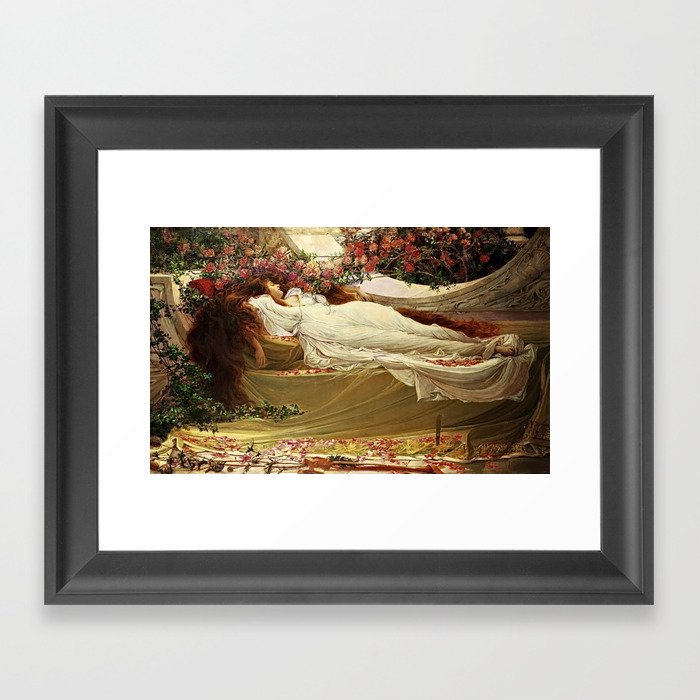 “Persephone in Repose” by John William Waterhouse 1879 Framed Art Print