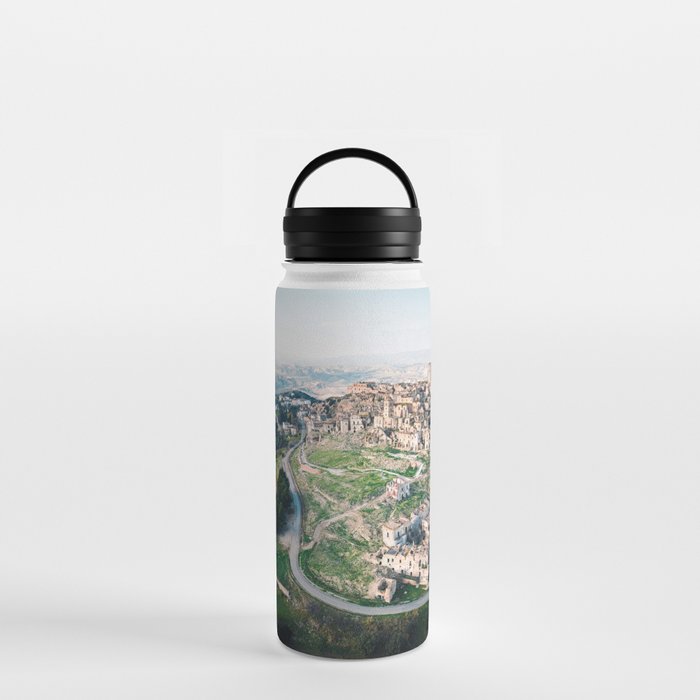 Abandoned Ghost Town Craco in Italy Water Bottle