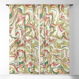 Camouflage Ice Cream Sheer Curtain