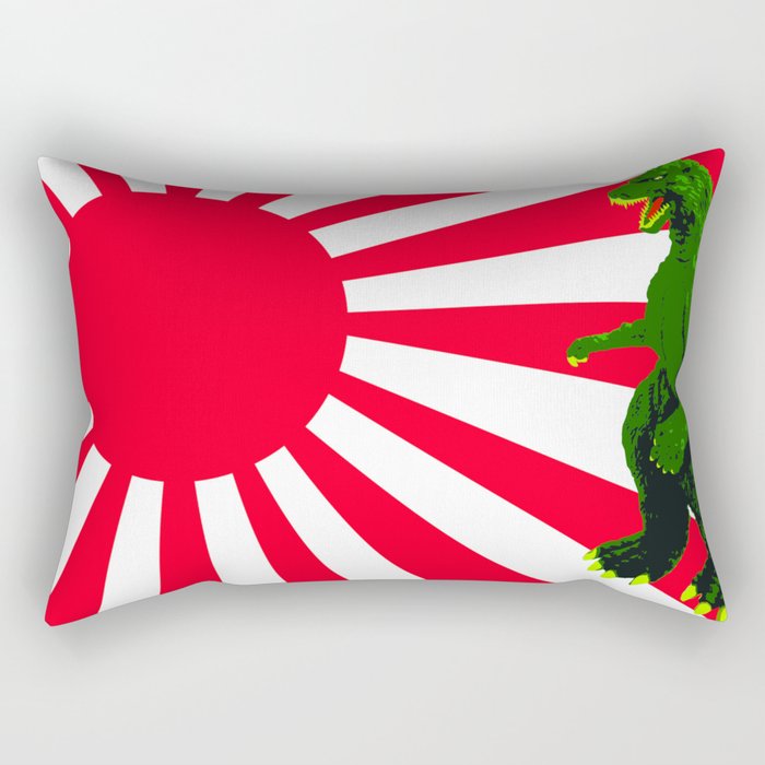 Rising Sun Godzilla Rectangular Pillow