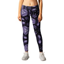 Abstract art eyes and diamond watercolour pattern background Leggings
