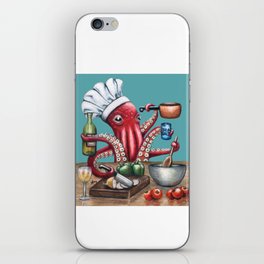 "Octo Chef" - Octopus Cook iPhone Skin