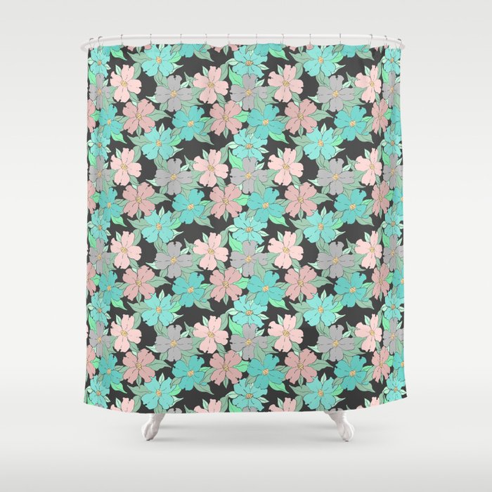 dark and pastel flowering dogwood symbolize rebirth and hope Shower Curtain