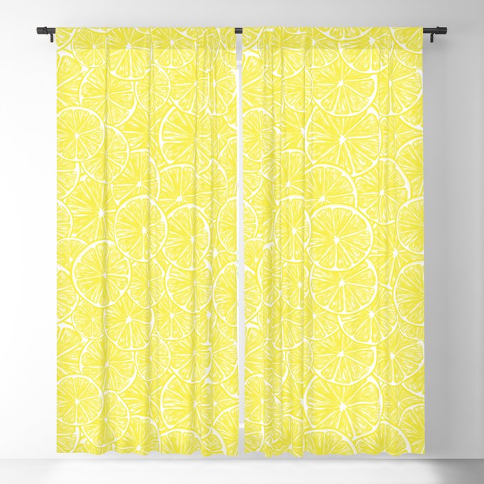 Lemon slices pattern design Blackout Curtain