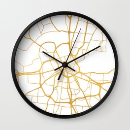 NASHVILLE TENNESSEE CITY STREET MAP ART Wall Clock | Map, Home, Wanderlust, Livingroom, America, Usa, Travel, Streetmap, Gold, Memory 