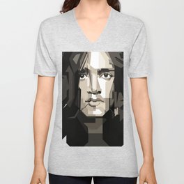 John Frusciante Blackwhite V Neck T Shirt