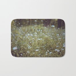 Wildflower Bath Mat | Hdr, Photo, Vintage, Outdoors, Wildflowers, Floral, Flowers, Color, Nature, Cottagecore 