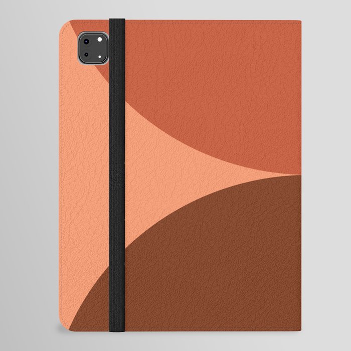 Abstraction Shapes 119 in Terracotta Brown Shades (Moon Phase Abstract)  iPad Folio Case