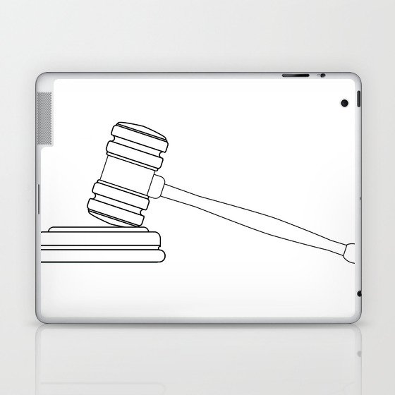 Judges Gravel Line Drawing Laptop & iPad Skin