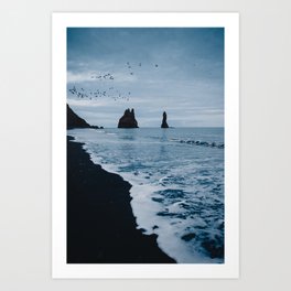 Iceland's Black Sand Beach Art Print