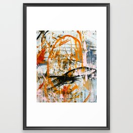 Royalty: A minimal black and white piece with golden and pink details Framed Art Print