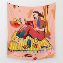 AUTUMN PICNIC IN A PARK Wall Tapestry