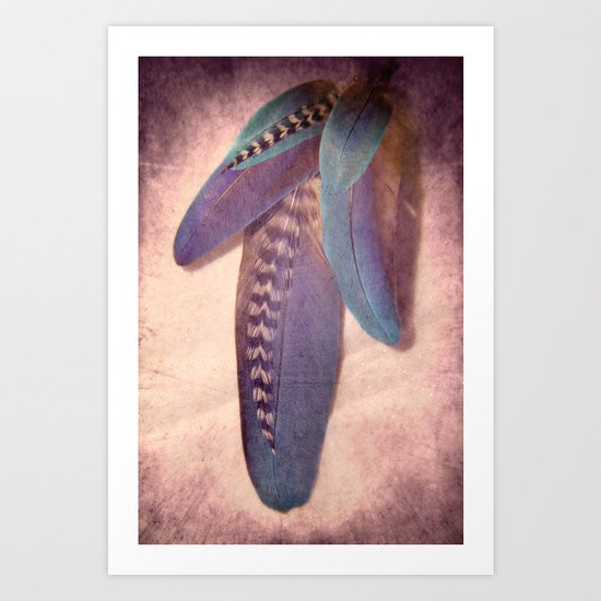 Feathered Blues Art Print
