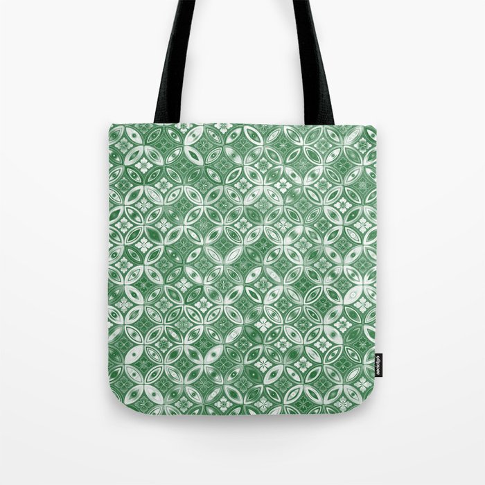 GREEN Ornate Prismatic Pattern. Tote Bag