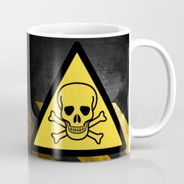 Danger Warning Toxic Air Coffee Mug | Warning, Danger, Gift, Virus, Skull, Pirate, Wrap, Mask, Dad, Material 