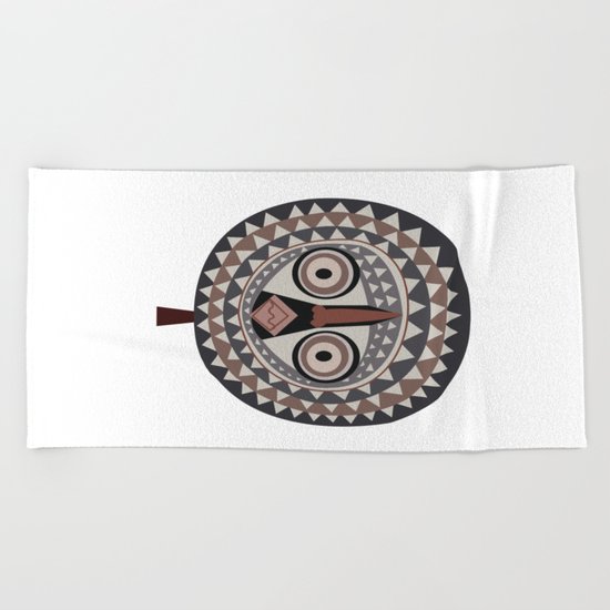 African Tribal Mask No. 2 Beach Towel