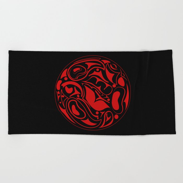 Abstract Indigenous Ornament Beach Towel