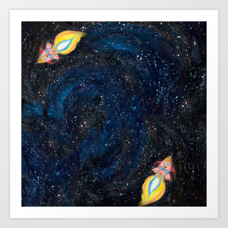 Princess Rocketship Art Print By Visualstenographer Society6