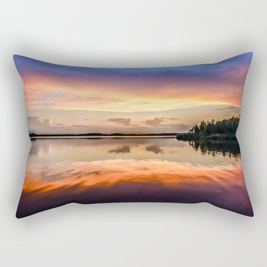 Sunset Symmetry Rectangular Pillow