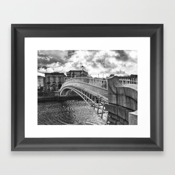 Ha Penny Bridge In Dublin Framed Art Print By Andybroommfield Society6