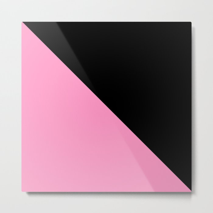 Just two colors 1: pink and black Metal Print