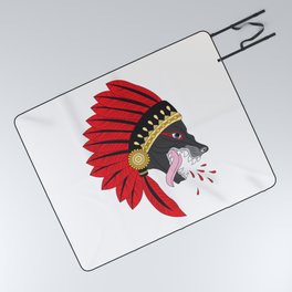 Wolf Chief Picnic Blanket