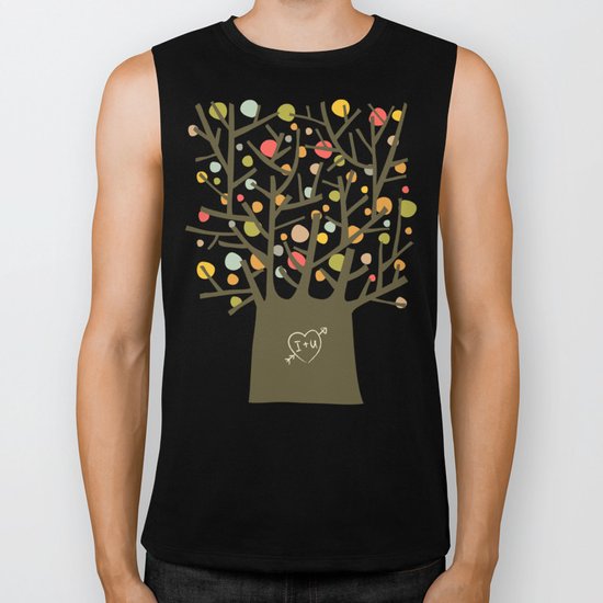 The "I love you" tree Biker Tank
