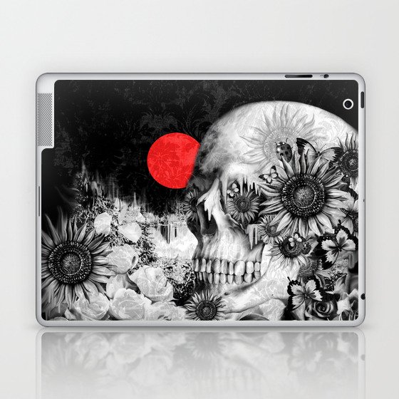 Fire in the dark, nature skull Laptop & iPad Skin