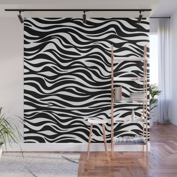Zebra Skin Print Wall Mural