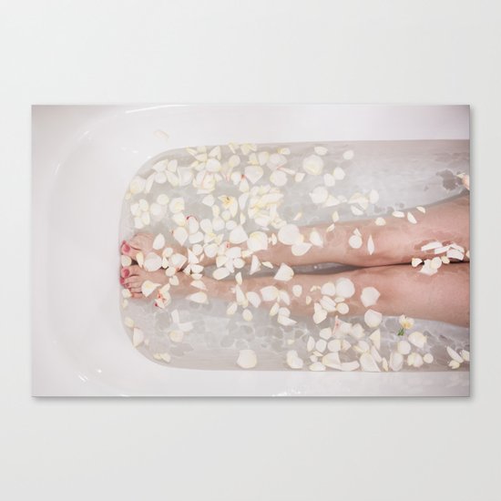 Floral bath Canvas Print