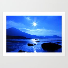 Beach In Blue Art Print