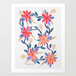 Flowery Vines Art Print