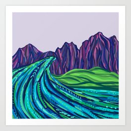 Purple Coast Art Print