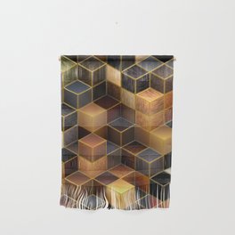 Cubes in Brown Wall Hanging
