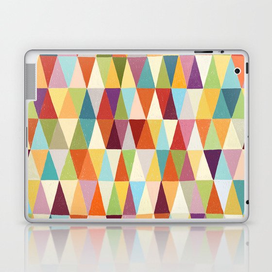 cheerful irregular geometric multi-colored pattern Laptop & iPad Skin
