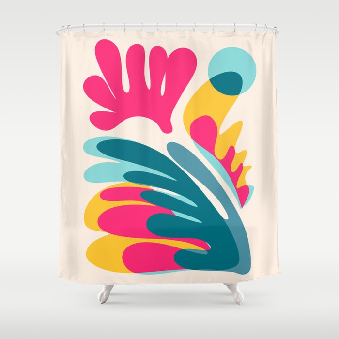 Splash! Mid Mod Botanical Shower Curtain