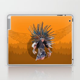 Orange Feather Laptop Skin